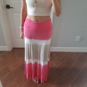 Pinkblush tye dye maternity maxi skirt